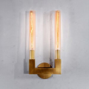 Crown Double Sconce Brass